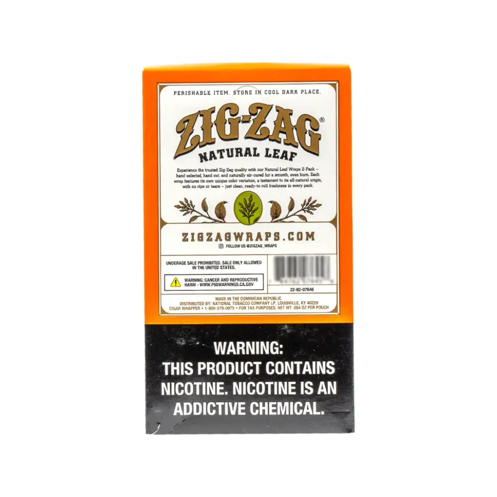 ZIG ZAG NATURAL LEAF WRAPS 2 FOR $1.89 10 PACKS