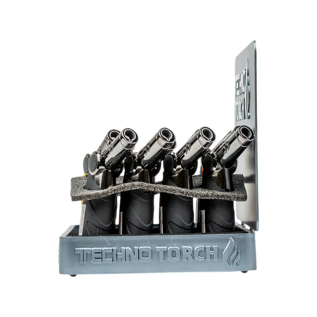 TECHNO FLEXI TORCH LIGHTER 16CT - RUBBER FINISH