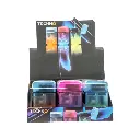 TECHNO FROSTED COLOR FLIP TOP LIGHTER - 15CT