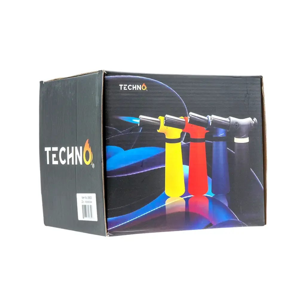 TECHNO 6.75" SLANT TORCH LIGHTER - 4CT