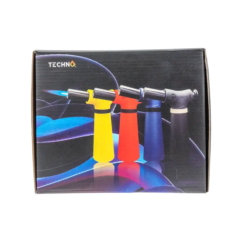 TECHNO 6.75" SLANT TORCH LIGHTER - 4CT