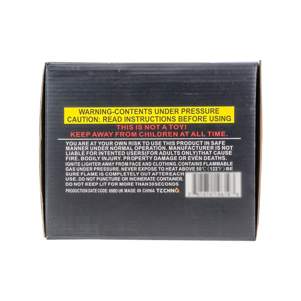 TECHNO 6.75" SLANT TORCH LIGHTER - 4CT