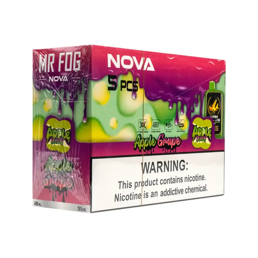 MR FOG NOVA 5PK  36K PUFFS (APPLE STEEZY) APPLE GRAPE