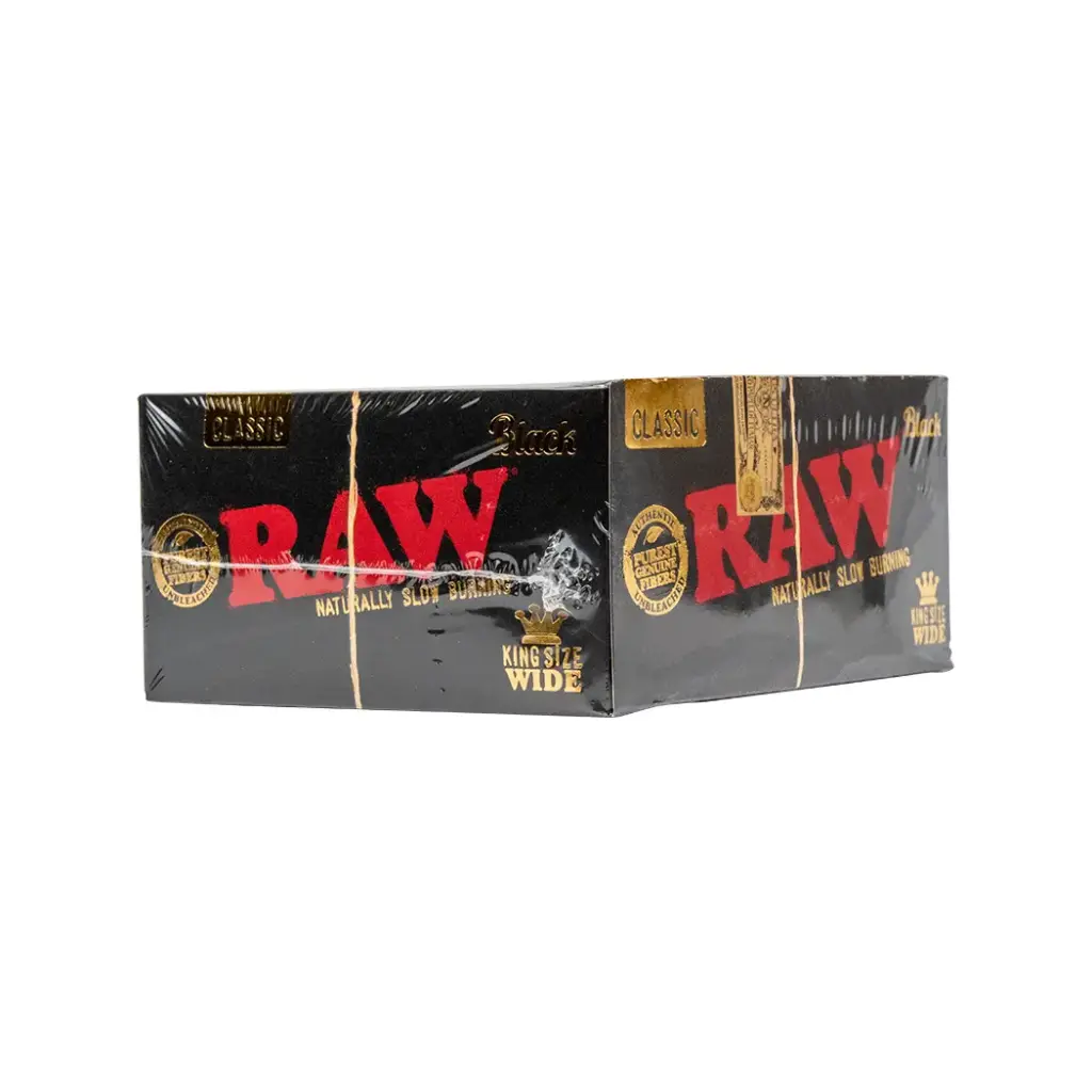 RAW BLACK CLASSIC KING SIZE WIDE 50 PER BOX