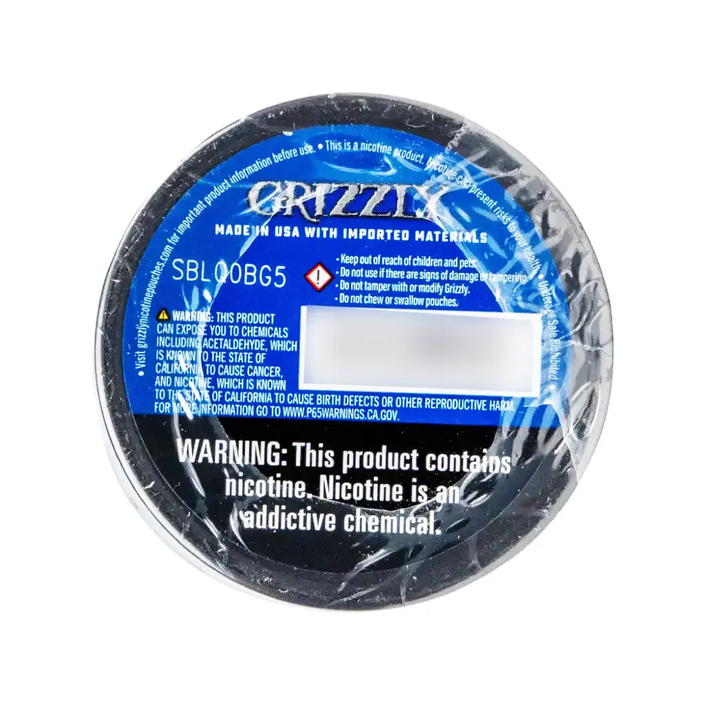 GRIZZLY NICOTINE POUCHES 12MG 5 ROLLS 