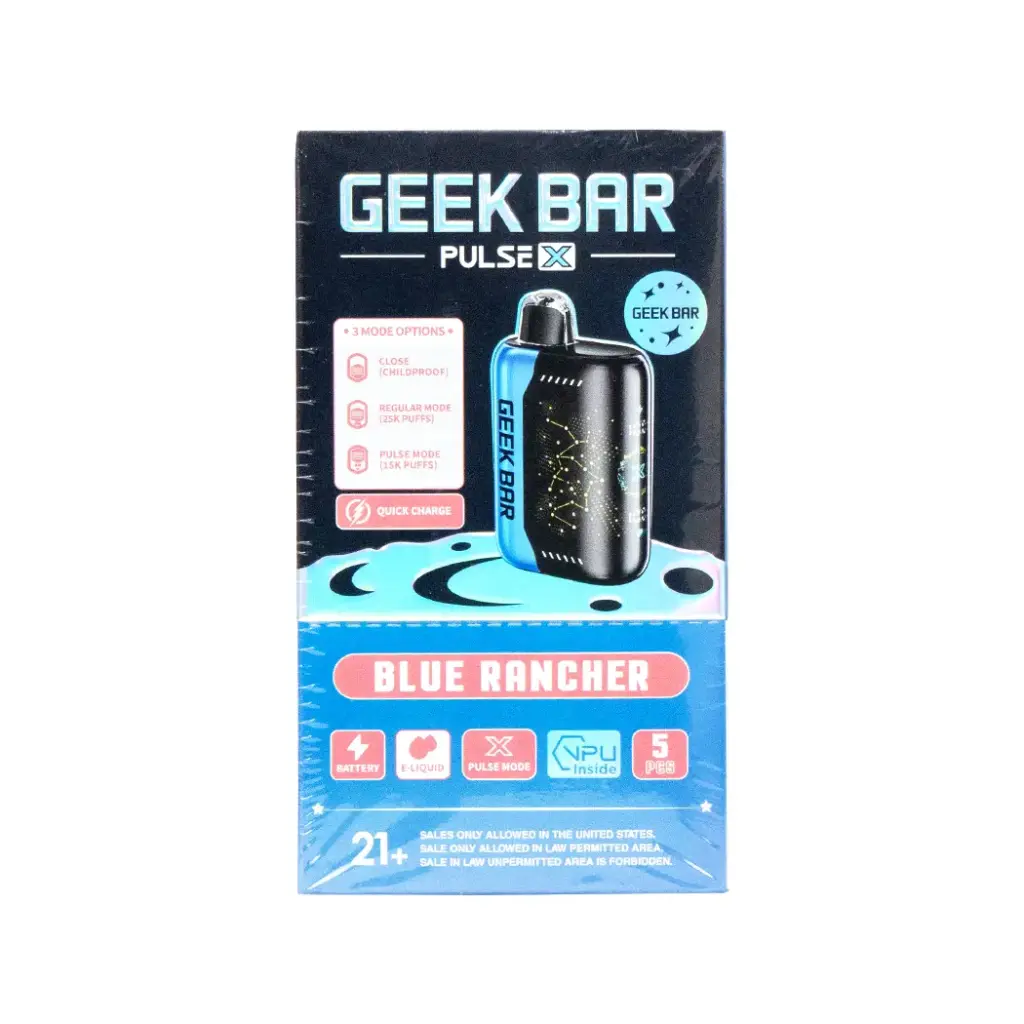 GEEK BAR PULSE X 0% 1X5PK DISPOSABLE (25000)