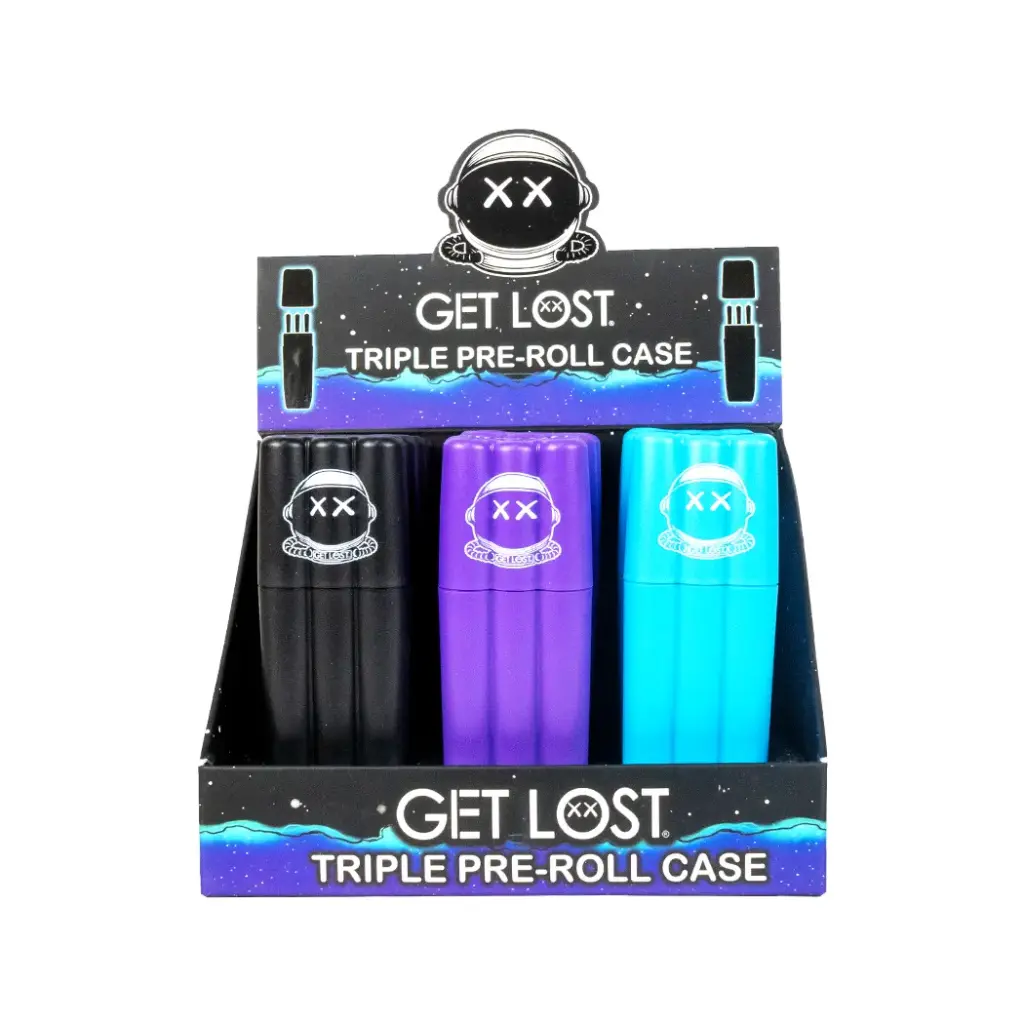 GET LOST TRIPLE PLASTIC PRE ROLL CONTAINER 12CT