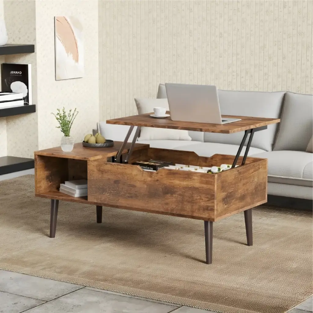 MID-CENTURY WOOD COFFEE TABLE WITH EXTENDABLE-TOP AND DRAWER_2.webp