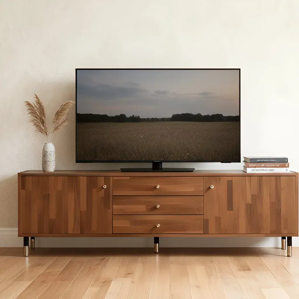 WOOD GRAIN STYLE TV STAND CABINET_3.webp