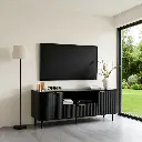 MODERN BLACK TV STAND WITH GROOVED DOOR DESIGN_3.webp