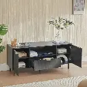 MODERN BLACK TV STAND WITH GROOVED DOOR DESIGN_7.webp