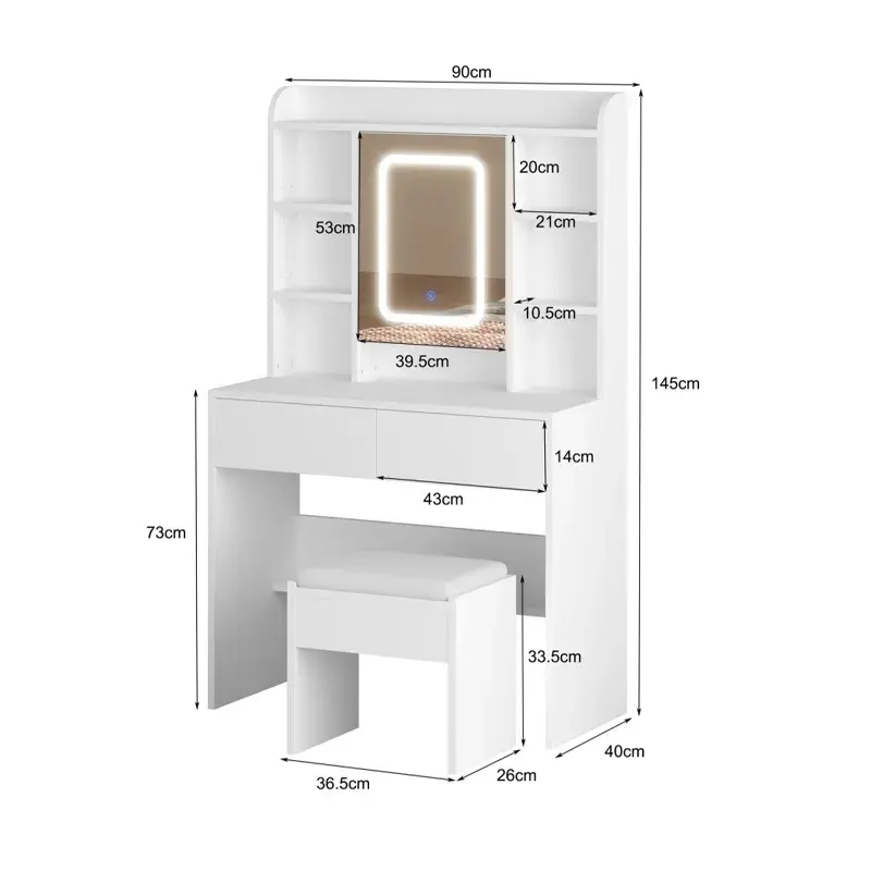 CONTEMPORARY BEDROOM WOODEN DRESSING TABLE WITH SLEEK DESIGN_6.webp