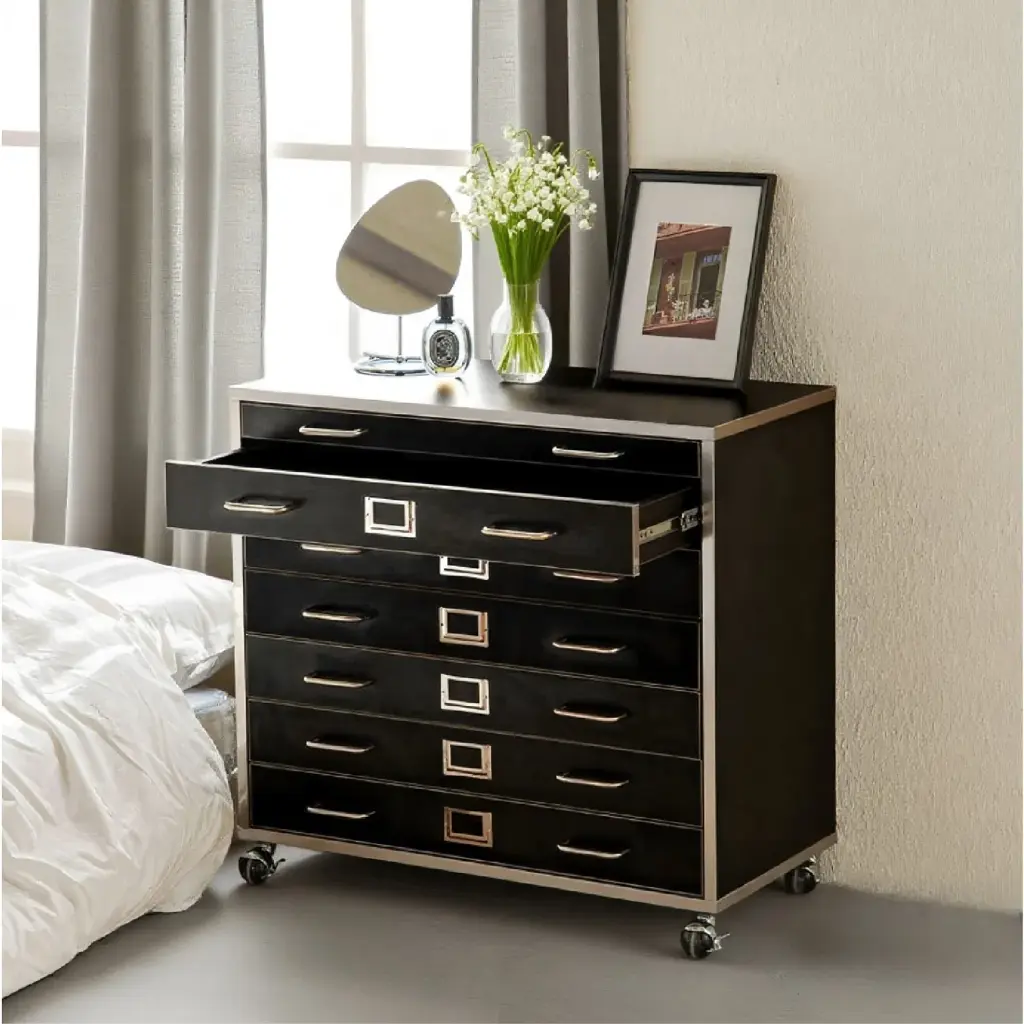 MOULAR MEDIEVAL CREAM-COLORED CABINET WITH 6 DRAWERS FILING CABINET_3.webp