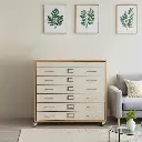 MOULAR MEDIEVAL CREAM-COLORED CABINET WITH 6 DRAWERS FILING CABINET_6.webp