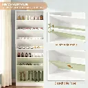 MINIMALIST CUSTOMIZABLE WHITE LARGE-CAPACITY WOODEN SHOE CABINET_4.webp