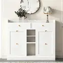 ELEGENT WOODEN SHOE CABINET WITH ADJUSTABLE SHELVES_2.webp