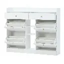 ELEGENT WOODEN SHOE CABINET WITH ADJUSTABLE SHELVES_5.webp