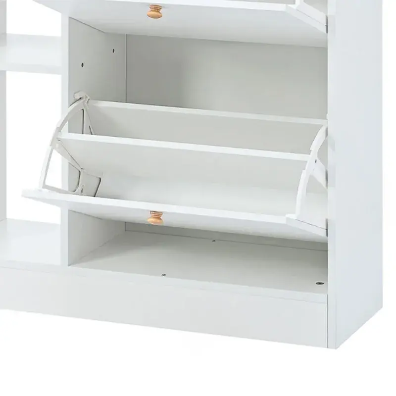 ELEGENT WOODEN SHOE CABINET WITH ADJUSTABLE SHELVES_6.webp