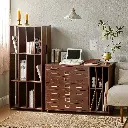 MODERN MULTIFUNCTIONAL BOOKSHELF WITH HEIGHTENED GRID STORAGE_3.webp