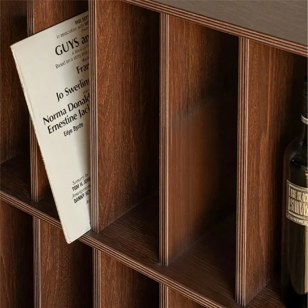 MODERN MULTIFUNCTIONAL BOOKSHELF WITH HEIGHTENED GRID STORAGE_5.webp