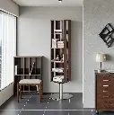 MULTI-FUNCTIONAL ROTATING WOODEN BOOKSHELF WITH BUILT-IN MIRROR_2.webp