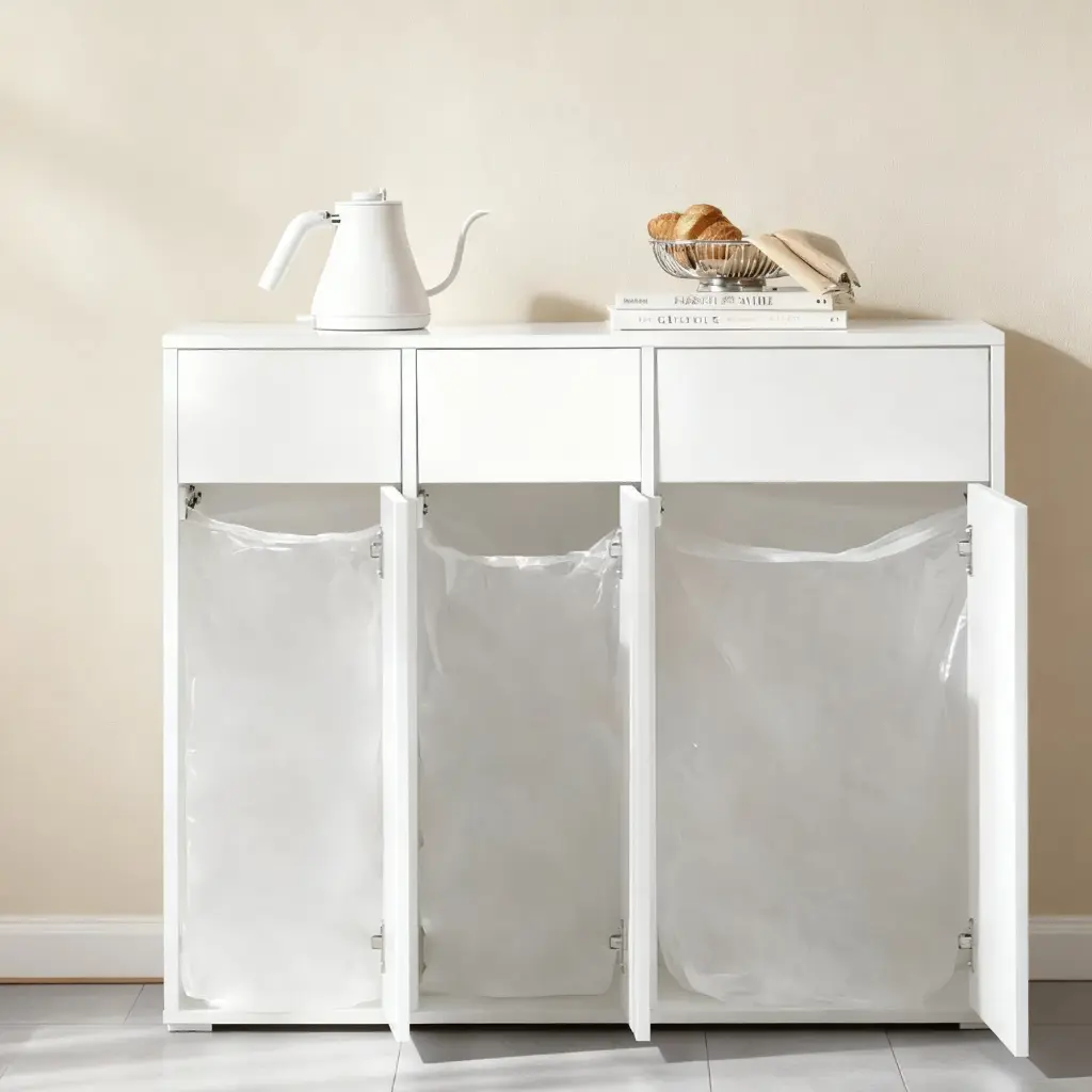 MINIMALIST WHITE WOODEN FURNITURE TRASH CABINET_2.webp