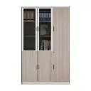 MODERN FILE CABINET WITH GLASS DOORS AND GREY FINISH - GH SERIES_2.webp