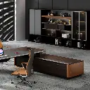 MODERN LEFT-RIGHT DIVIDED E1 MDF STORAGE EXECUTIVE DESK WITH SIDE CABINET - KNIGHT SERIES_3.webp