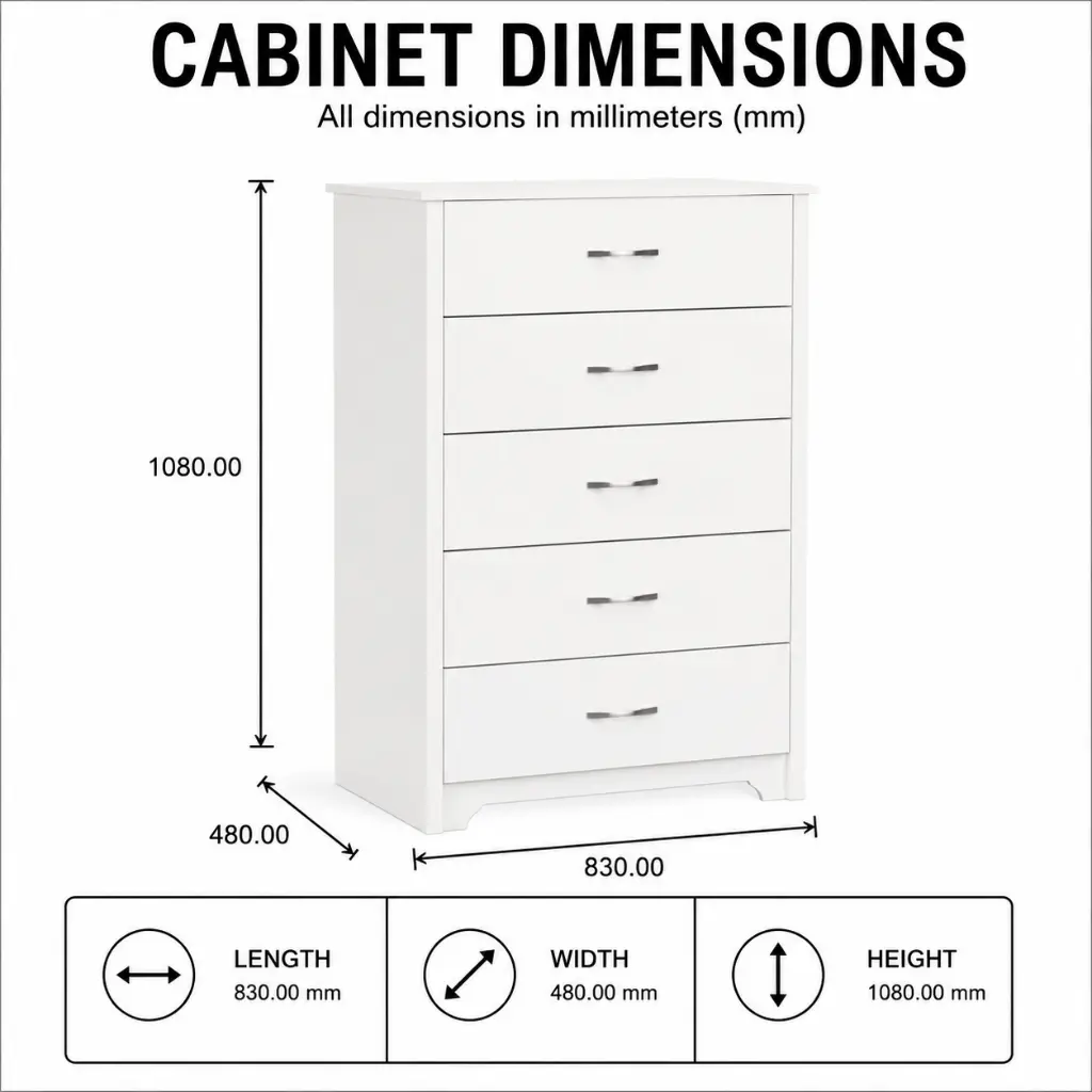 MODERN STORAGE CABINET WITH FLUSH DRAWER HANDLES.webp