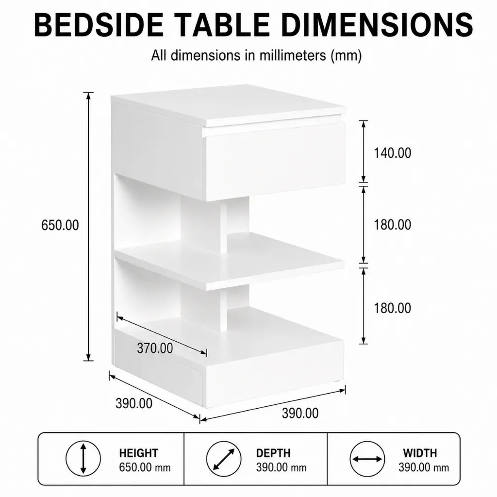 MODERN EUROPEAN MINIMALIST STYLE OPEN TWO-LEVEL SHELF BEDSIDE TABLE.webp