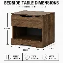 MODERN MINIMAL WALNUT VENEER BEDSIDE TABLE WITH SINGLE DRAWER AND OPEN SHELF.webp