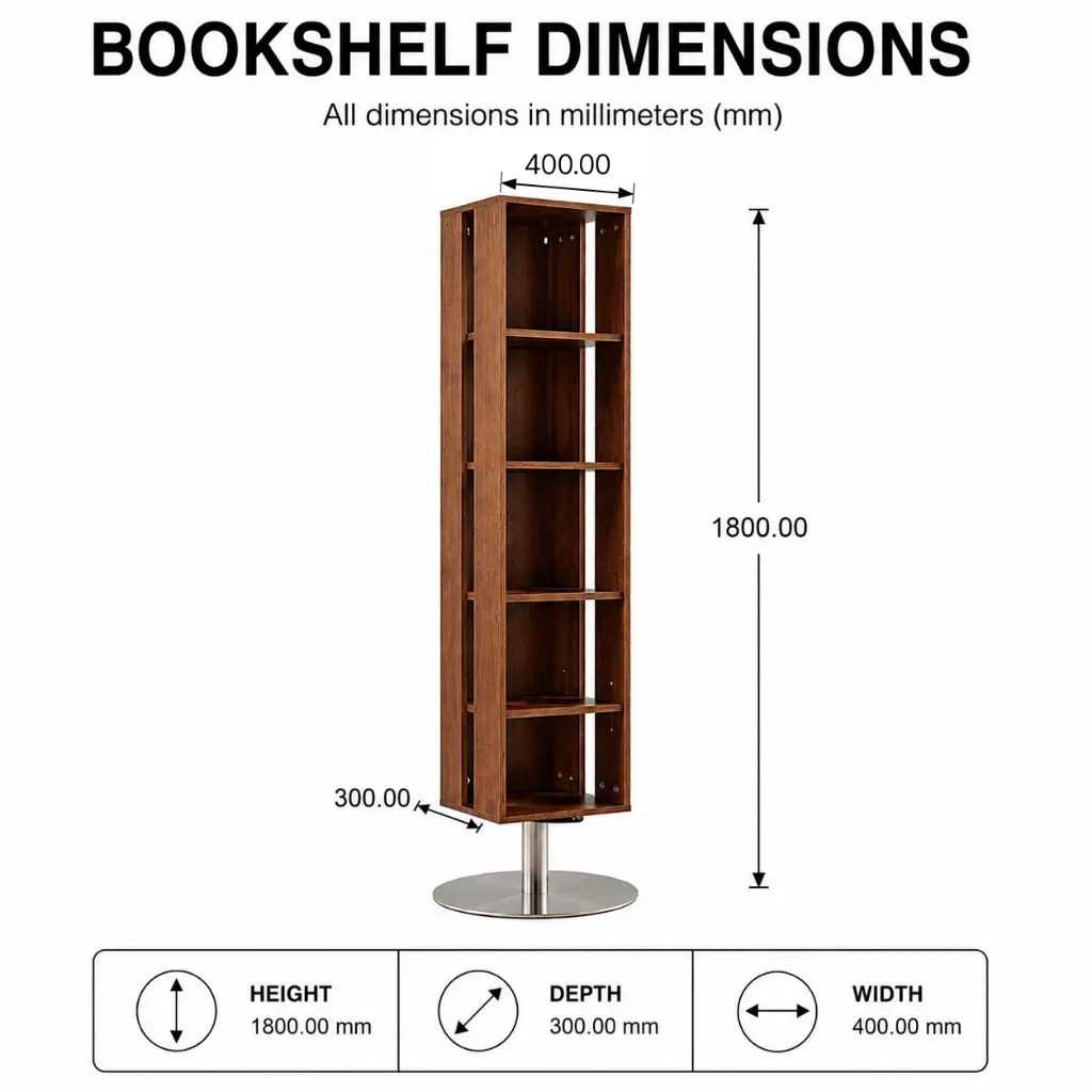 MULTI-FUNCTIONAL ROTATING WOODEN BOOKSHELF WITH BUILT-IN MIRROR.webp