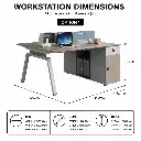 MODULAR WORKSTATION FOR 4 PEOPLE WITH OUTWARD ULITY DRAWERS & CABINETS - GH SERIES.webp