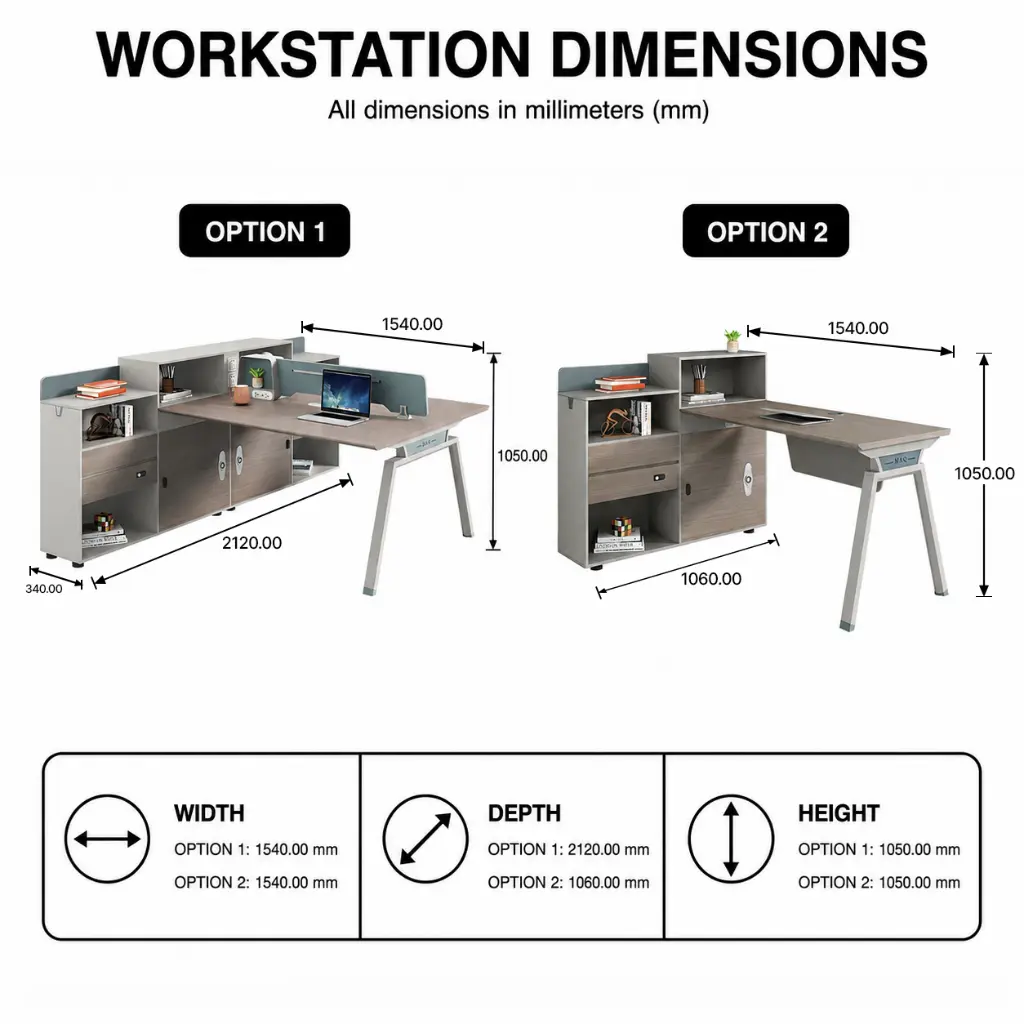 TWO-PERSON WORKSTATION WITH MAGIC BOX IN MORANDI GRAY & SAPPHIRE BLUE - GH SERIES.webp