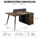 MODERN 2-PERSON DARK WOOD WORKSTATION WITH MAGIC BOX AND SIDE CABINET ON THE SIDE IN - GH SERIES.webp