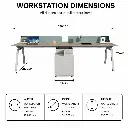 MODERN 4-PERSON WORKSTATION TABLE WITH INTEGRATED MAGIC BOX AND SIDE CABINET IN MIDDLE - GH SERIES.webp