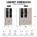 MODERN FILE CABINET WITH GLASS DOORS AND GREY FINISH - GH SERIES.webp
