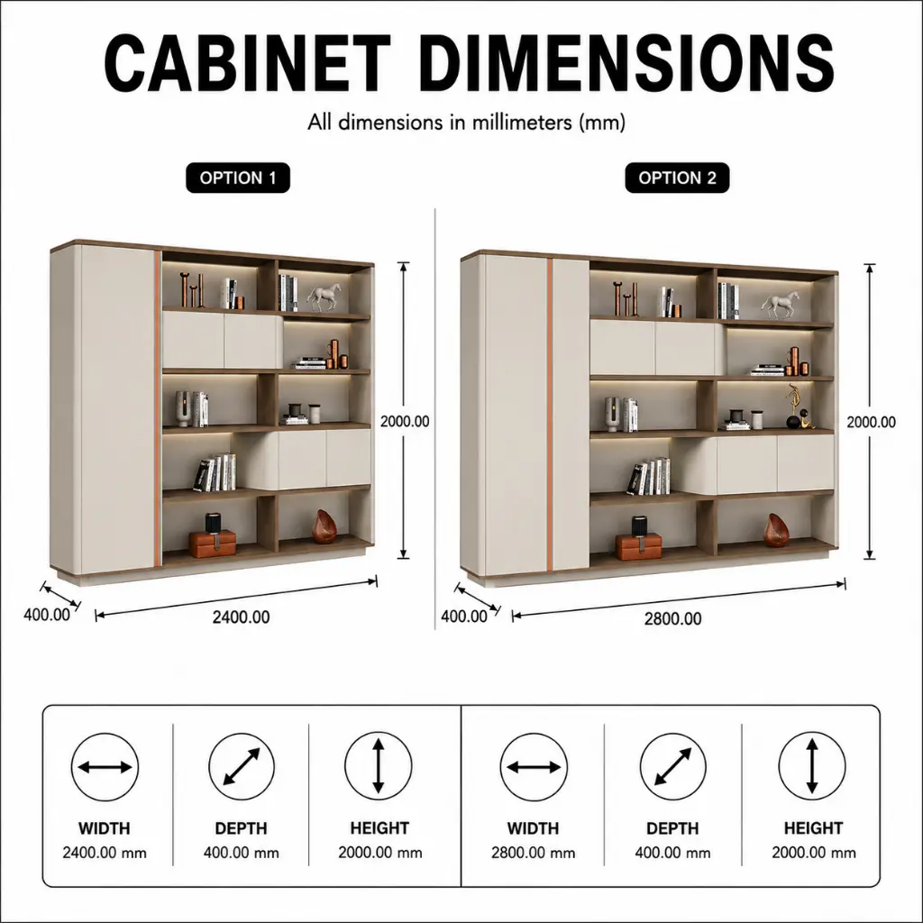 MODERN FILE CABINET WITH RECESSED ALUMINUM ALLOY HANDLE - GH SERIES.webp