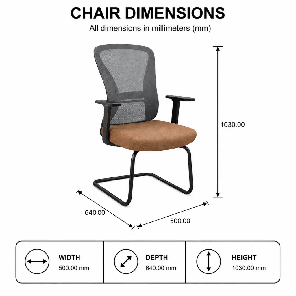 GUEST CHAIR WITH BOW-SHAPED FRAME - GH SERIES.webp