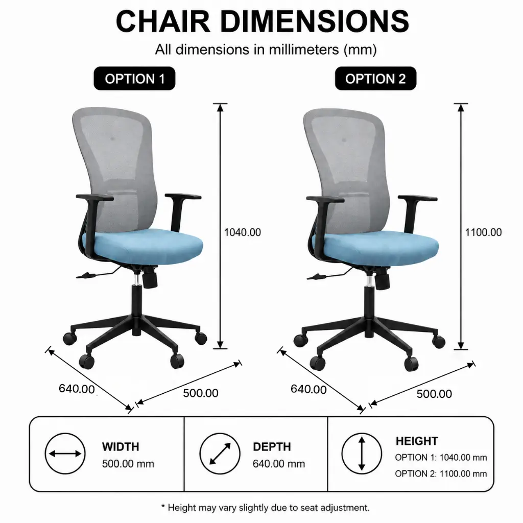 MID-BACK OFFICE CHAIR WITH FIXED ARMRESTS - GH SERIES.webp