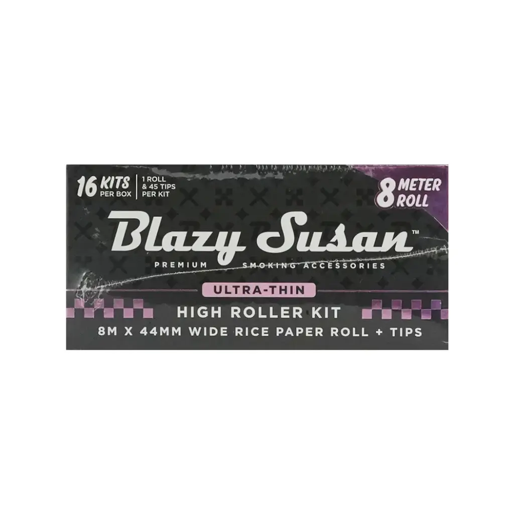 BLAZY TIPS BLACK ULTRA THIN 16 HIGH ROLLER KIT 8 METER ROLL