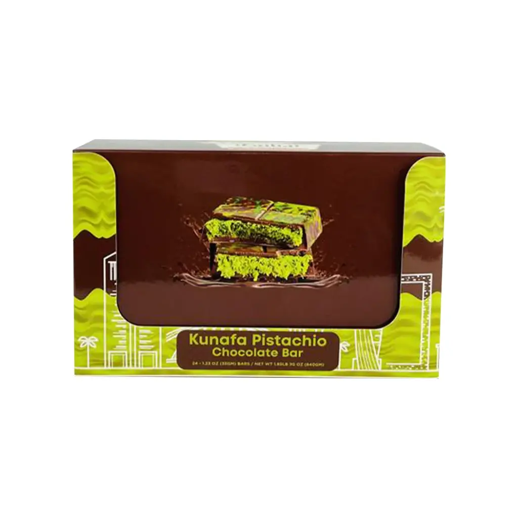 CHIKA DUBAI KUNAFA PISTACHIO CHOCOLATE BAR 24CT 35GM