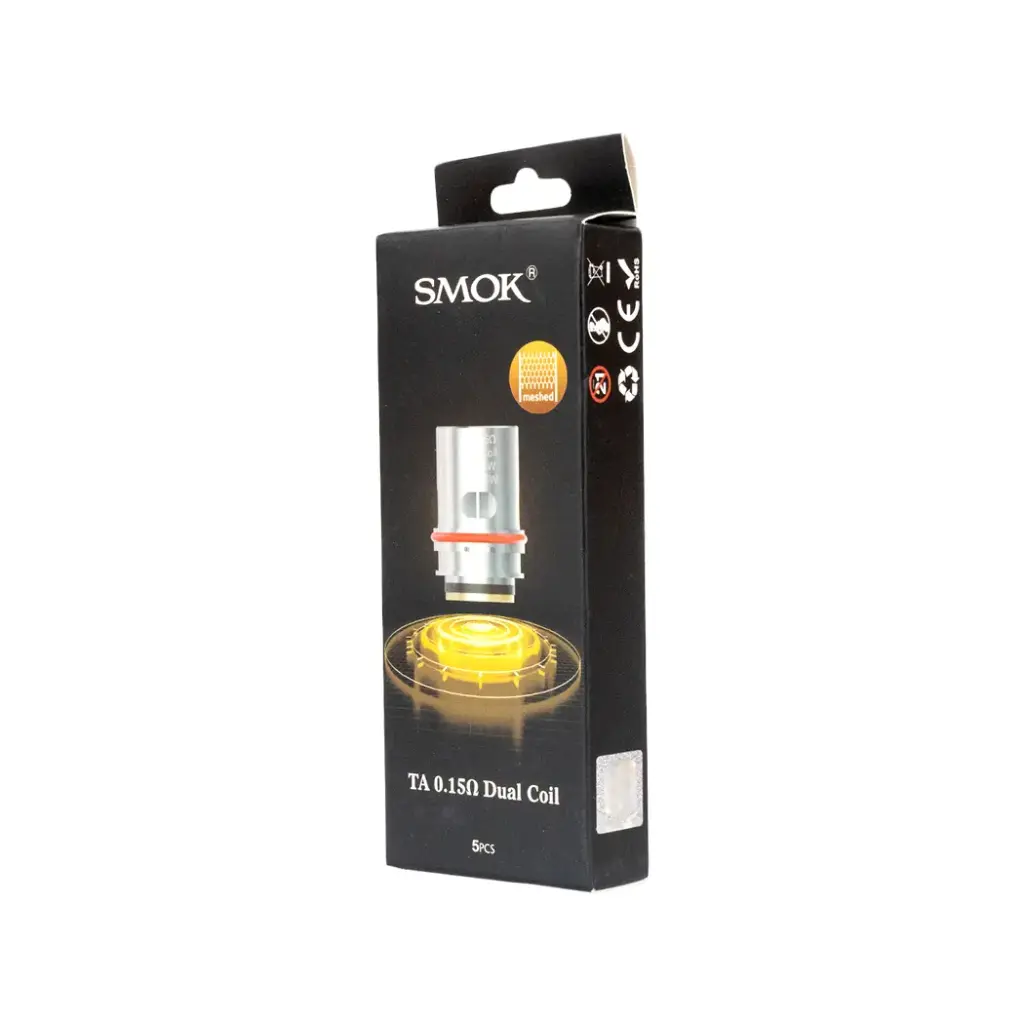 SMOK TA TANK REPLACEMENT COIL - 5PK OHMS: DUAL COIL 0.15 OHMS
