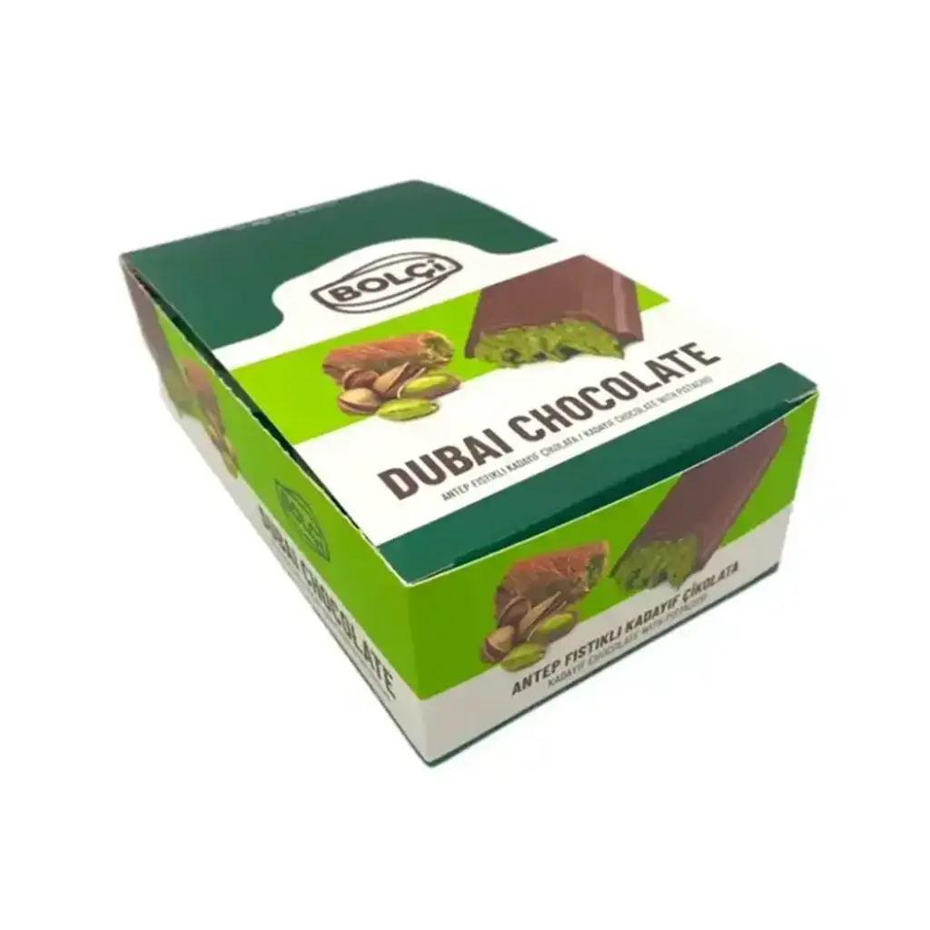 BOLCI ANTEP PISTACHIO & KADAYIF DUBAI CHOCOLATE 24CT BAR 30GM