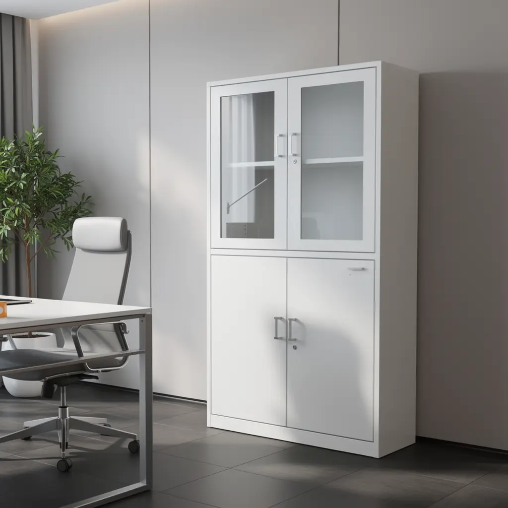 SYMMETRIC GLASS DOOR DISPLAY CABINET