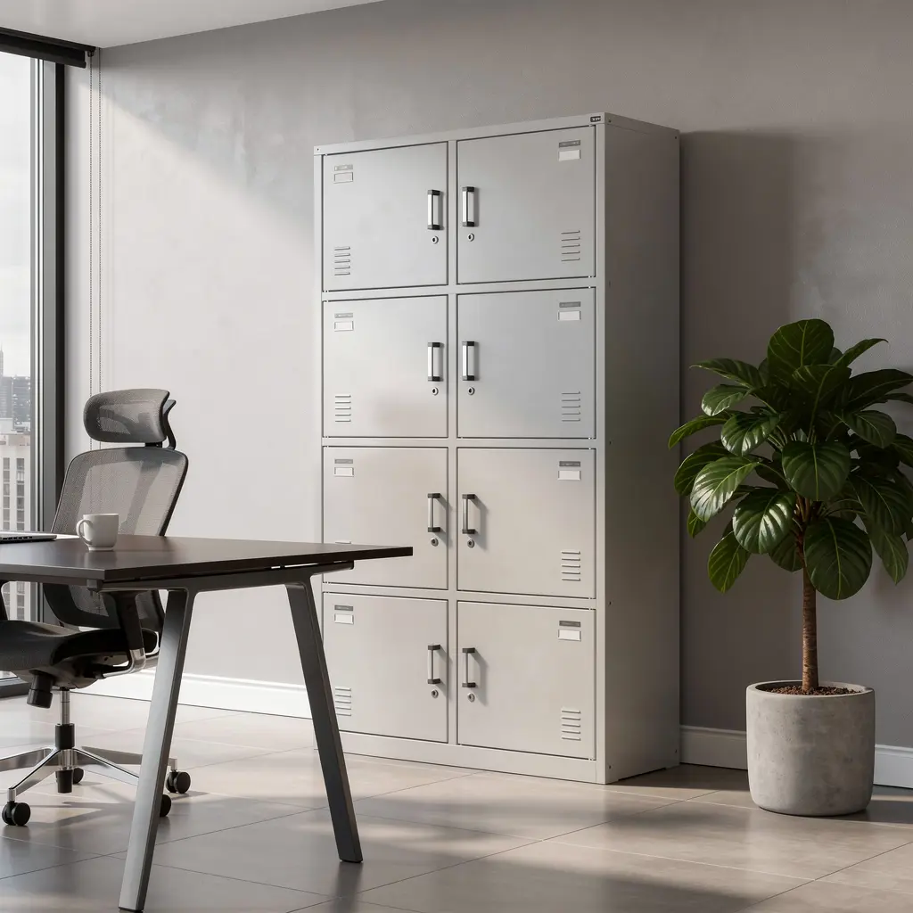 EIGHT DOOR STEEL LOCKER CABINET