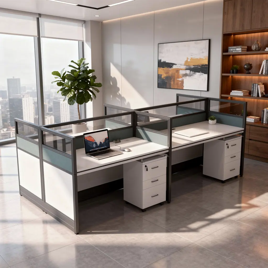 COLLABORATIVE BLACK CARBON PANEL WORKSTATION