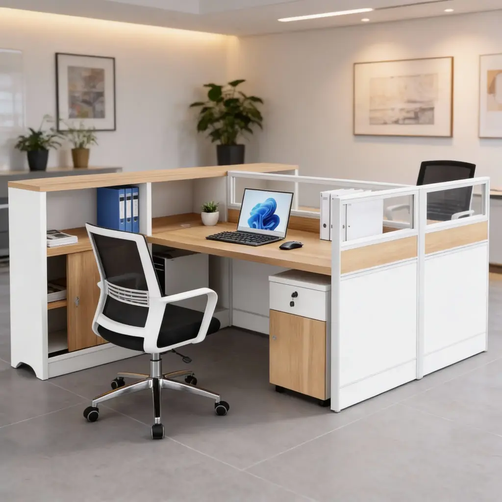 DUAL PANEL ERGO STORAGE WORKSTATION SYSTEM 