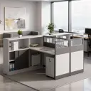 DUAL ERGO STORAGE OFFICE WORKSTATION