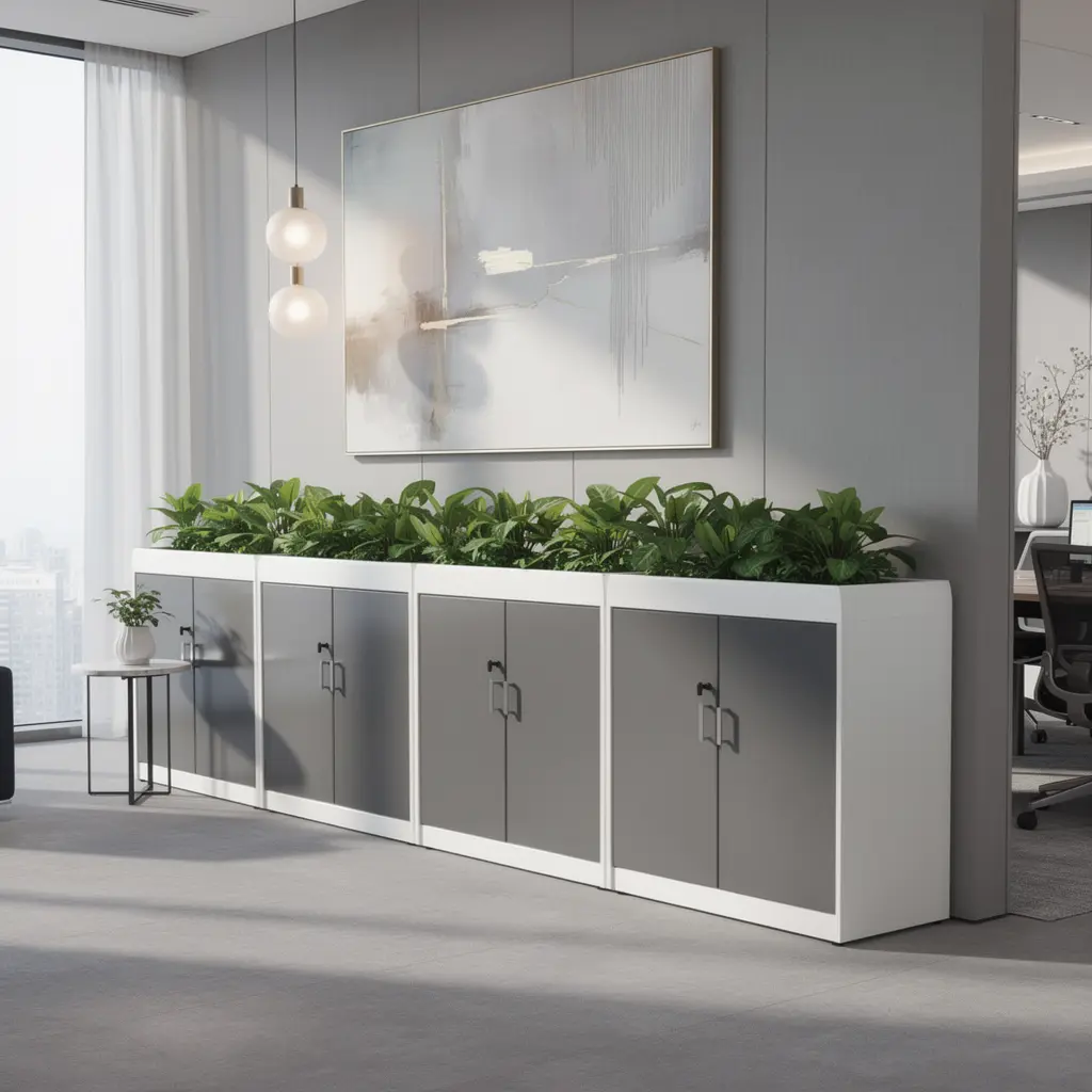 OUTDOOR PLANTER STORAGE CABINET